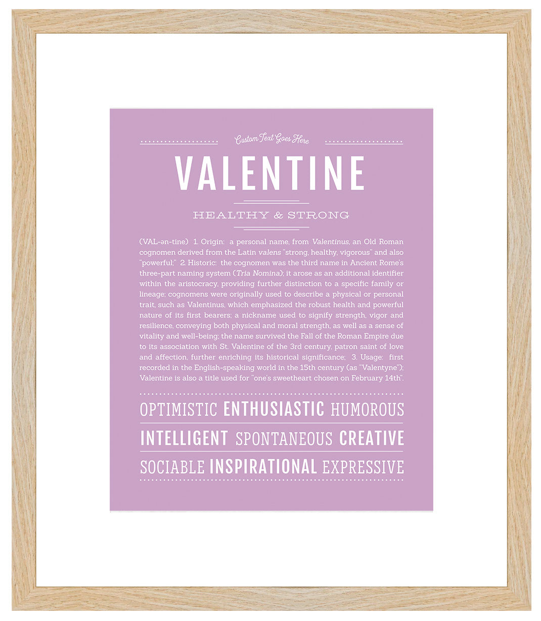 Frame Options | Lilac | Maple Frame, Matted