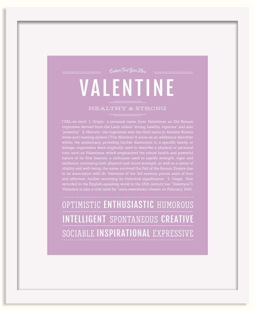 Frame Options | Lilac | White Frame, Matted