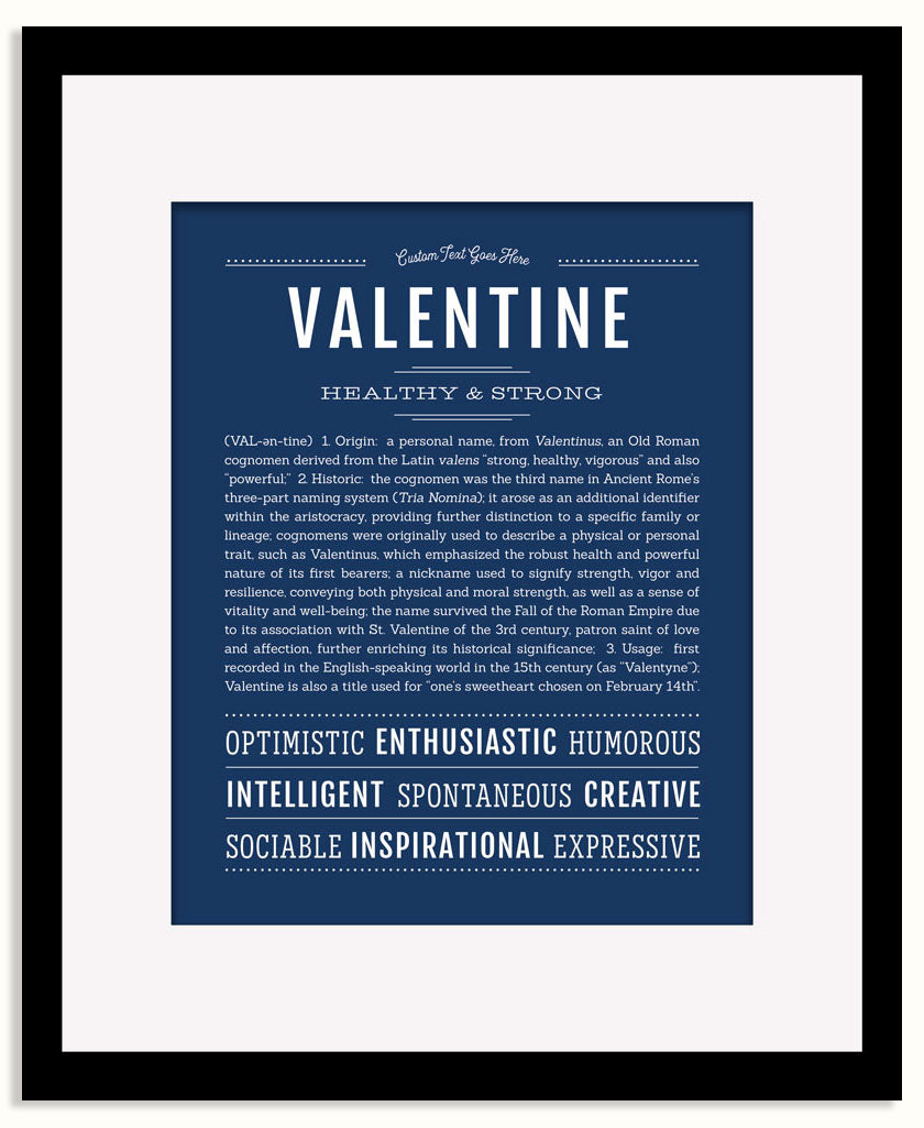Frame Options | Midnight Blue | Black Frame, Matted