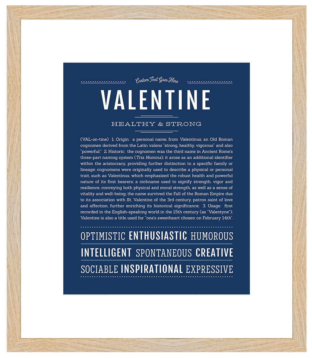 Frame Options | Midnight Blue | Maple Frame, Matted