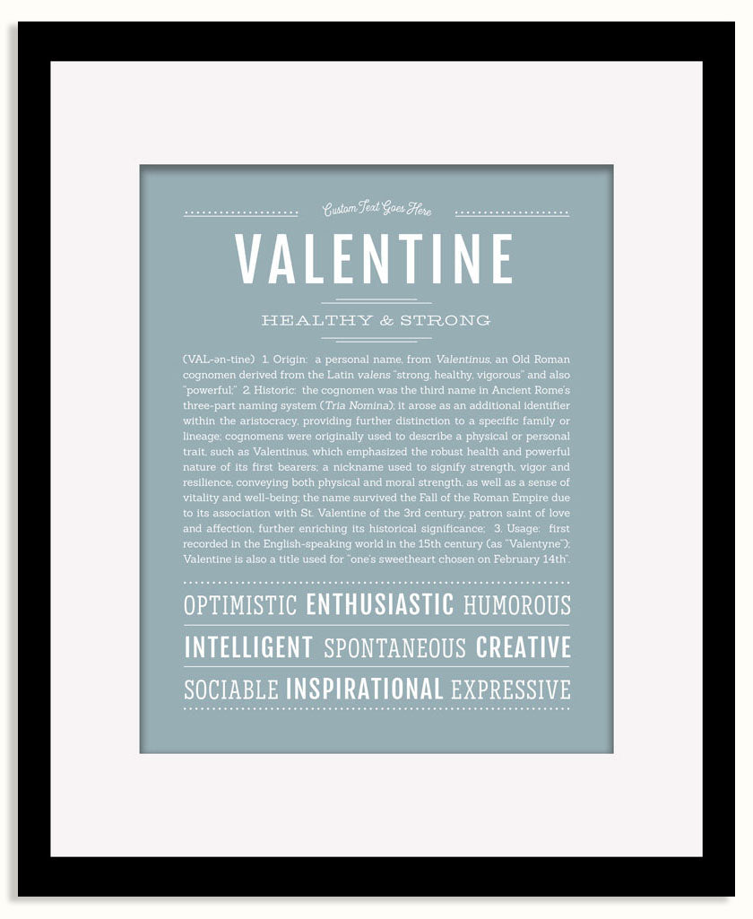 Frame Options | Powder Blue | Black Frame, Matted