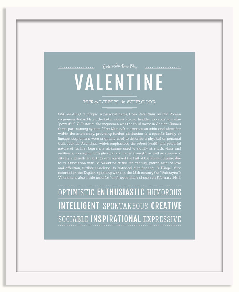 Frame Options | Powder Blue | White Frame, Matted
