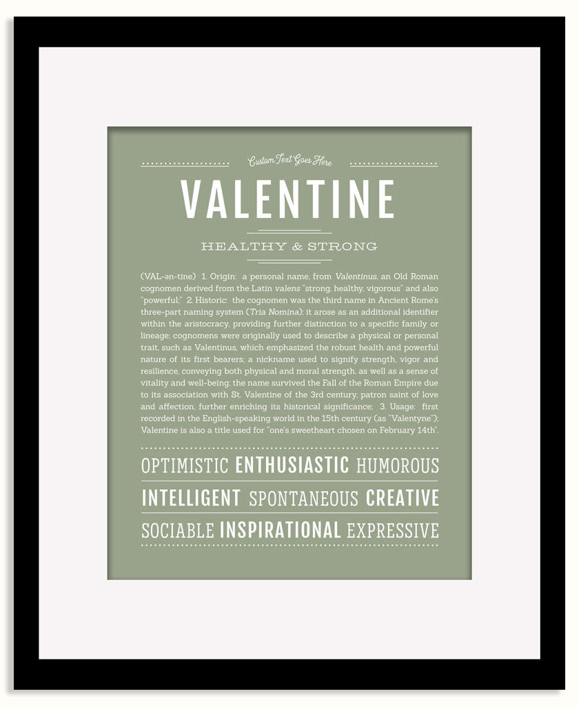 Frame Options | Sage | Black Frame, Matted