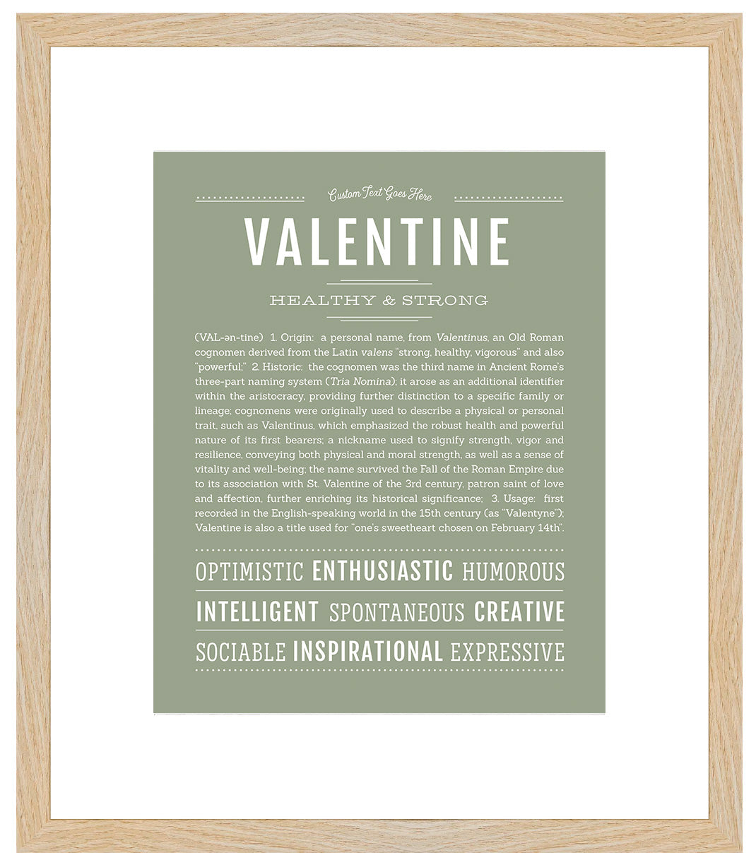 Frame Options | Sage | Maple Frame, Matted
