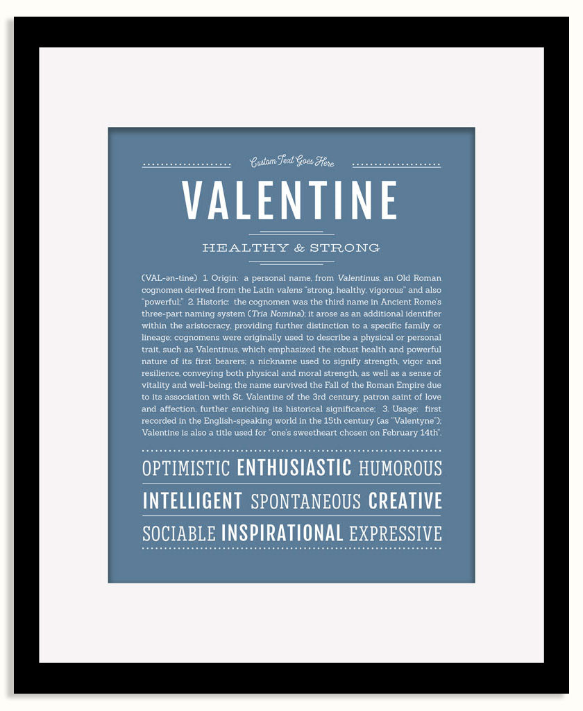 Frame Options | Steele Blue | Black Frame, Matted