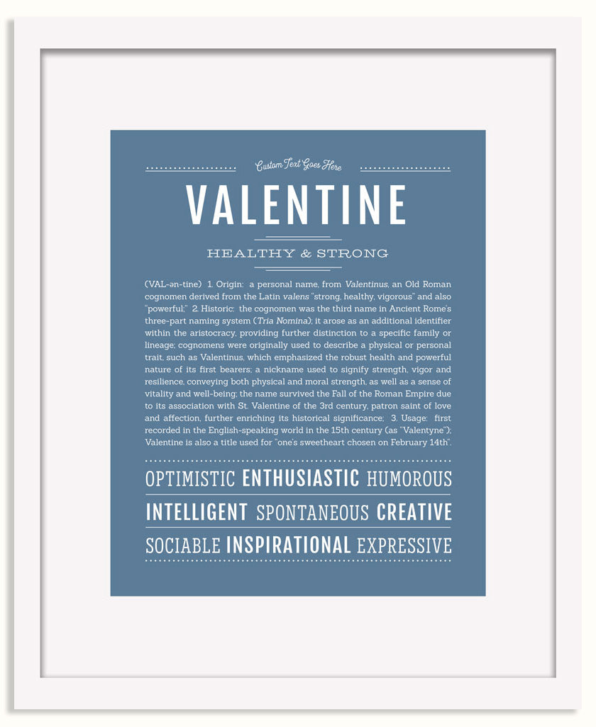 Frame Options | Steele Blue | White Frame, Matted