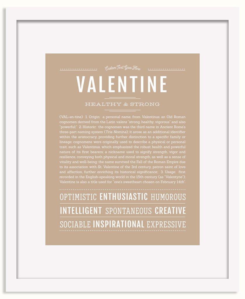 Frame Options | Tan | White Frame, Matted