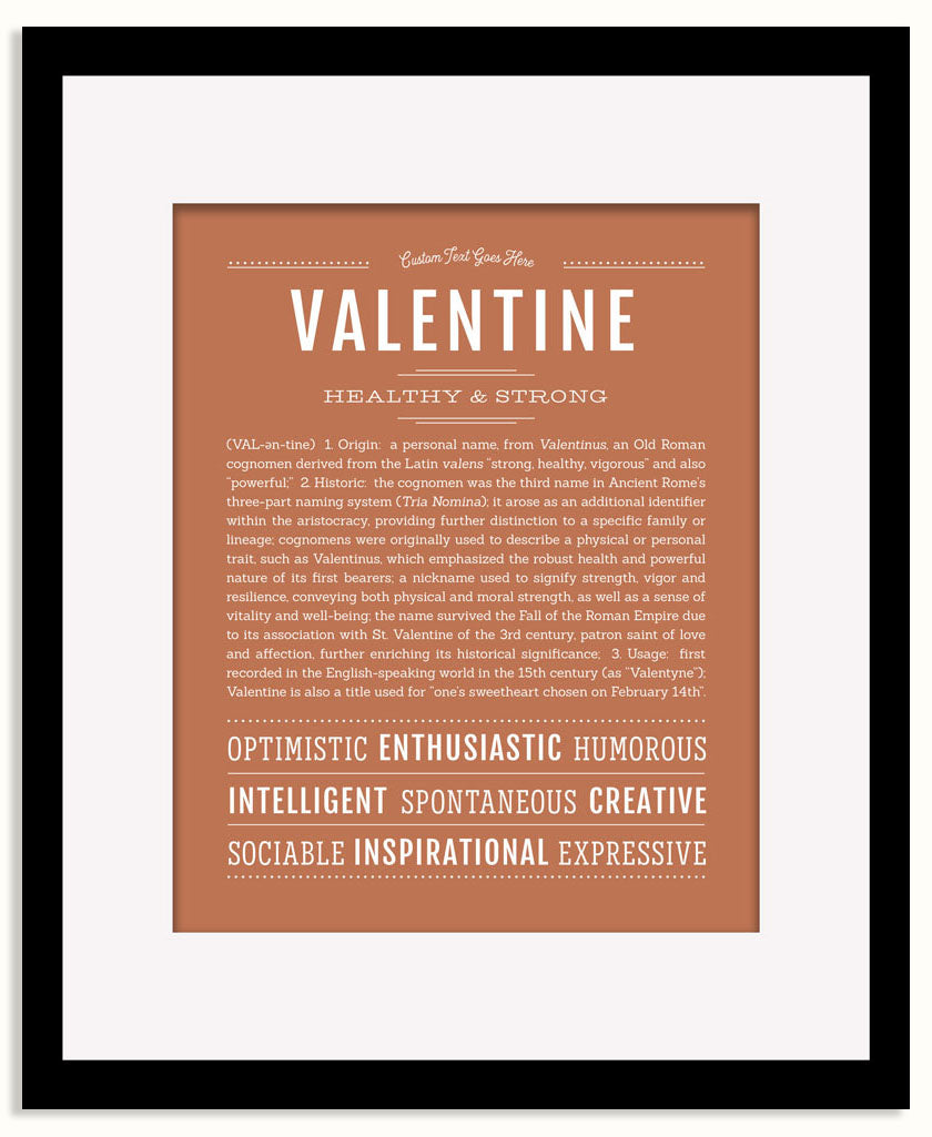 Frame Options | Terra Cotta | Black Frame, Matted