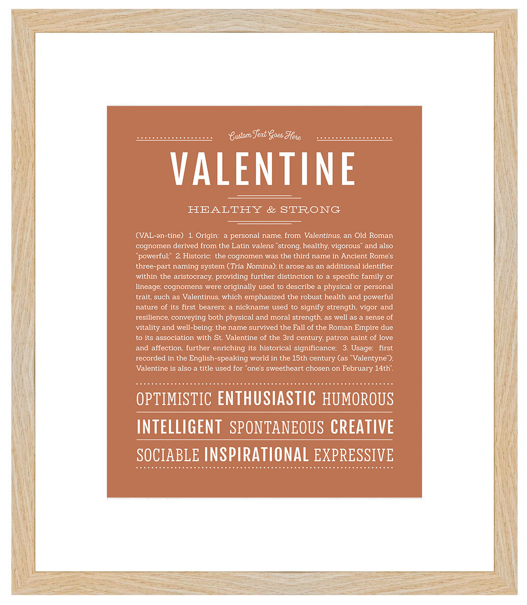 Frame Options | Terra Cotta | Maple Frame, Matted