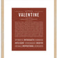 Valentine | Name Art Print
