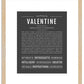 Valentine | Name Art Print