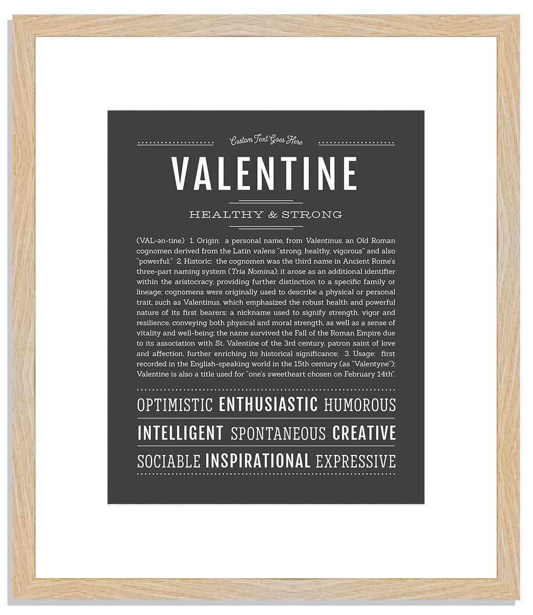 Valentine | Name Art Print