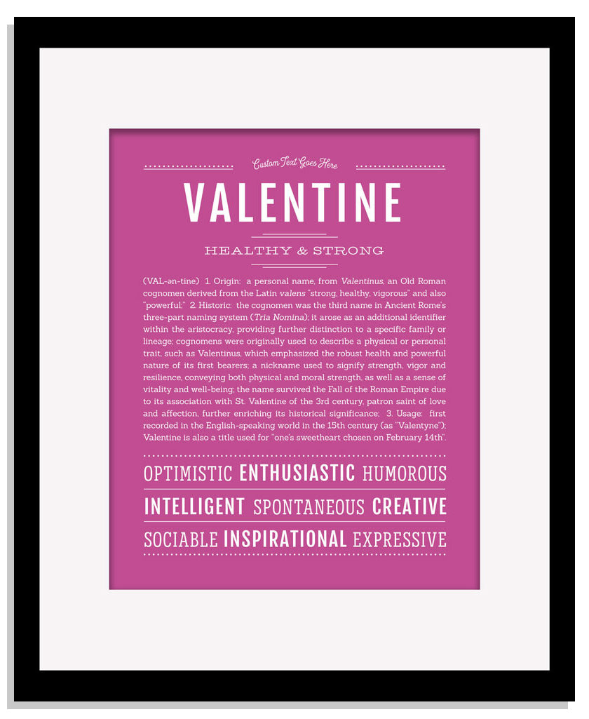 Frame Options | Dark Pink | Black Frame, Matted
