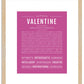 Valentine | Name Art Print