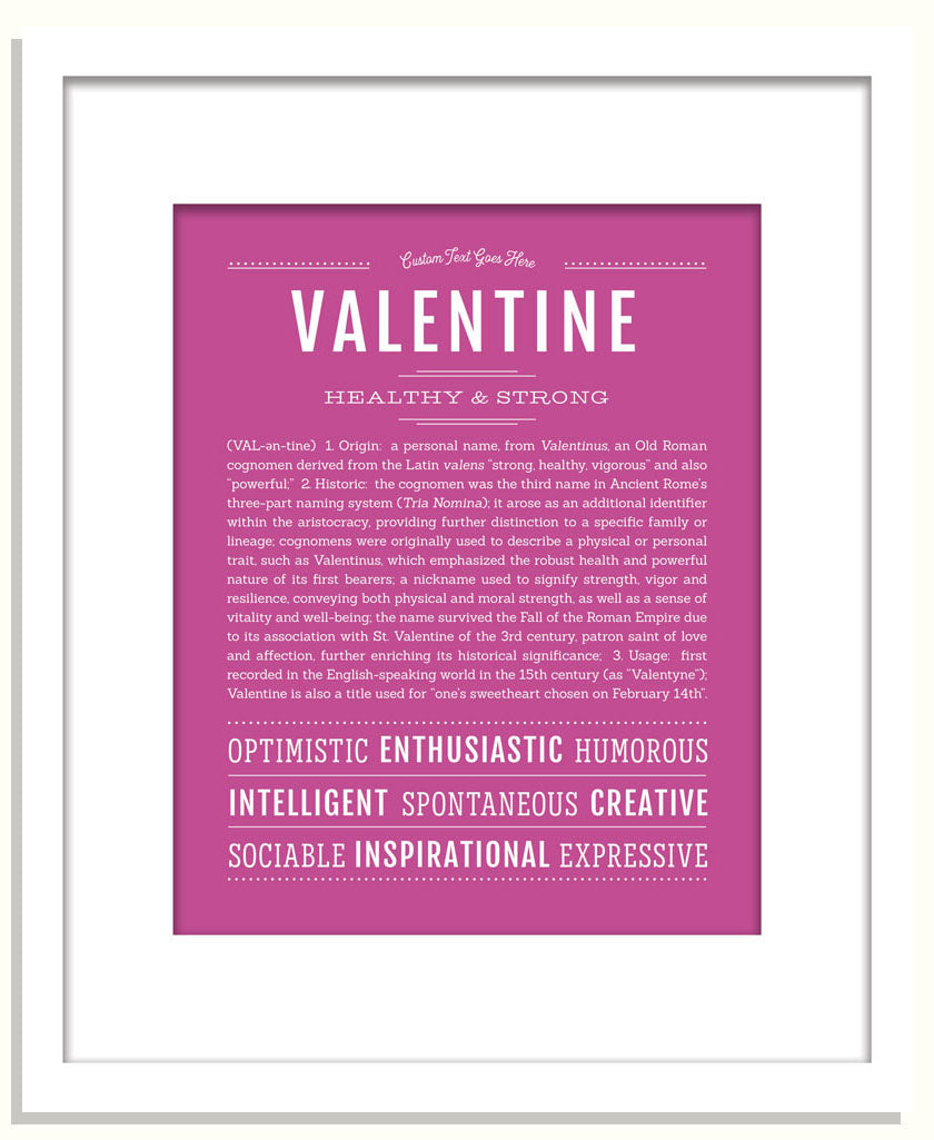 Frame Options | Dark Pink | White Frame, Matted