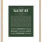 Valentine | Name Art Print