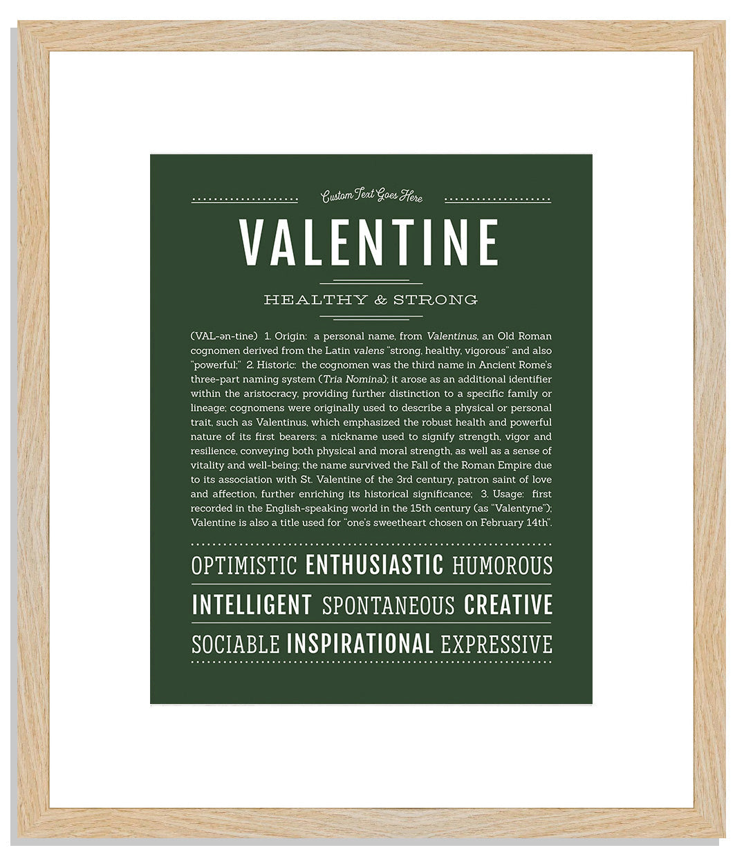 Valentine | Name Art Print