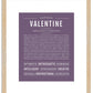 Valentine | Name Art Print