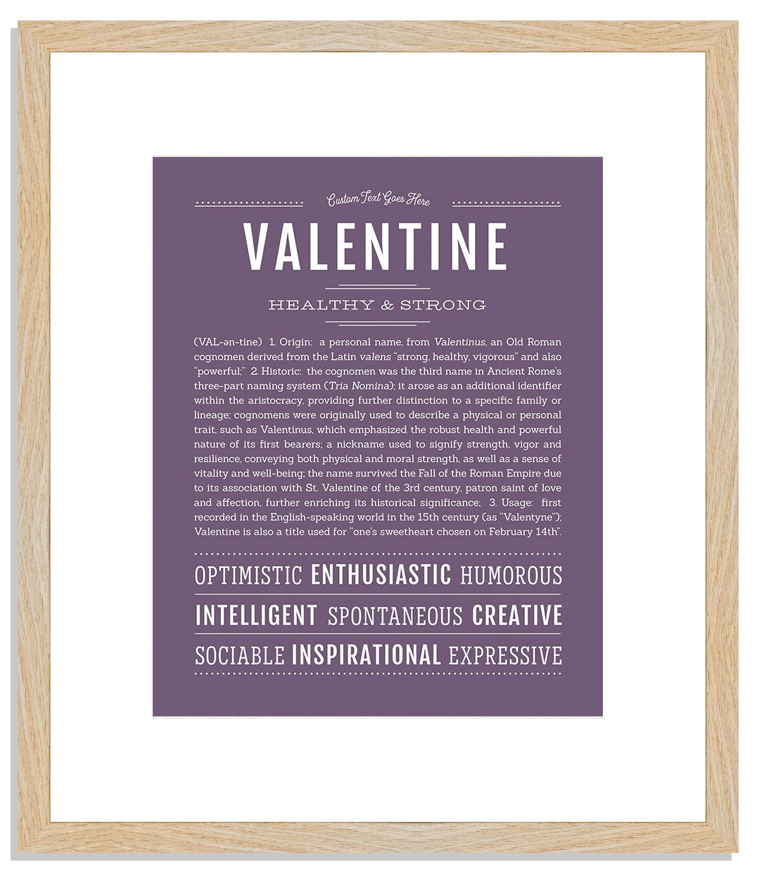 Valentine | Name Art Print