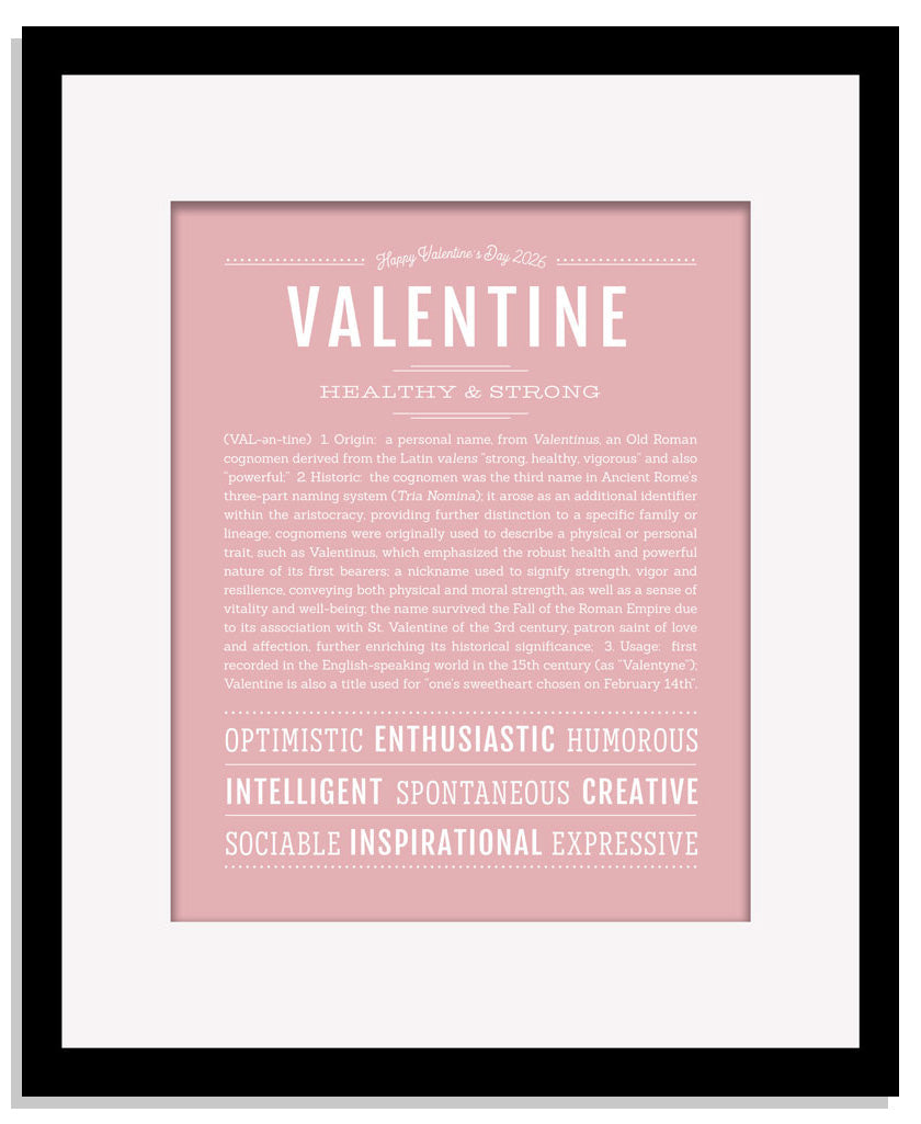 Frame Options | Dusty Rose | Black Frame, Matted
