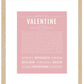 Valentine | Name Art Print