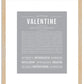 Valentine | Name Art Print