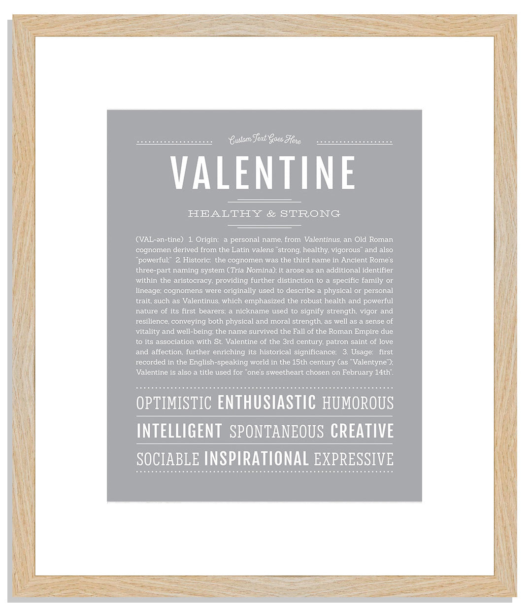 Valentine | Name Art Print