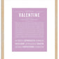 Valentine | Name Art Print