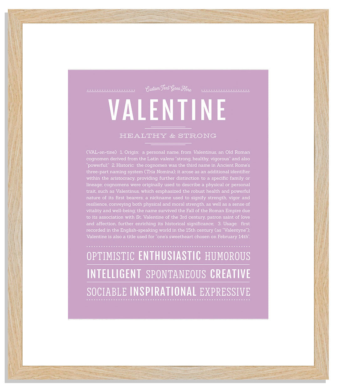 Valentine | Name Art Print