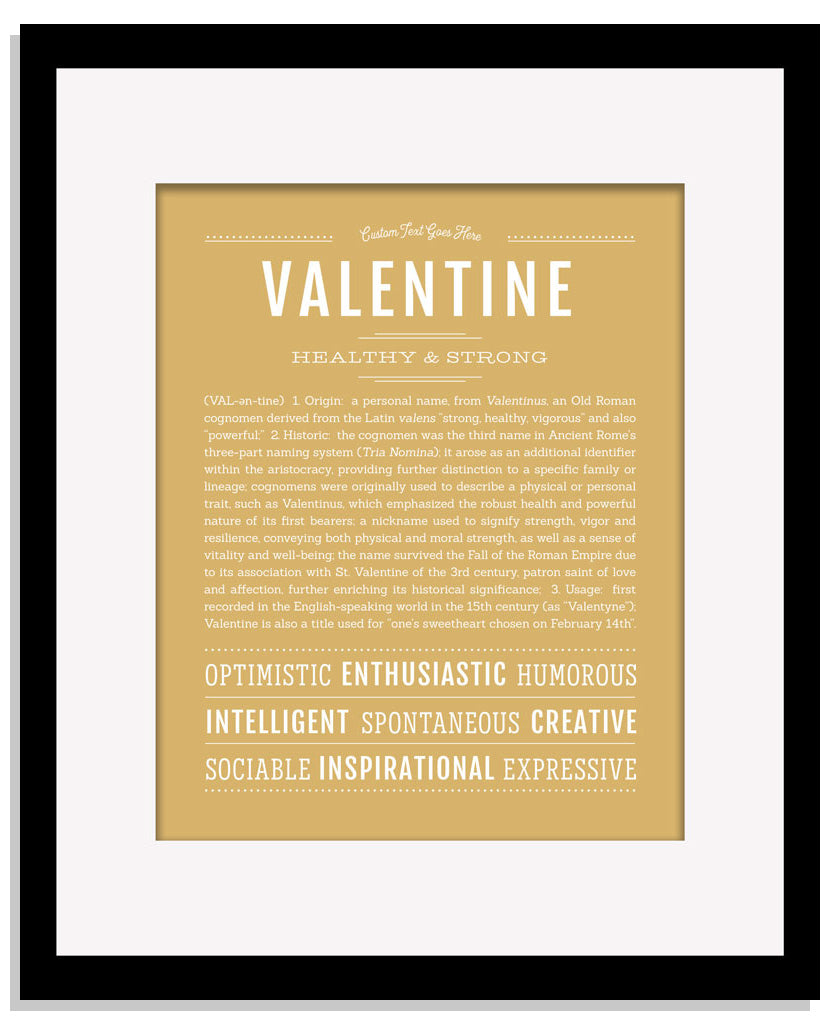 Frame Options | Matte Gold | Black Frame, Matted