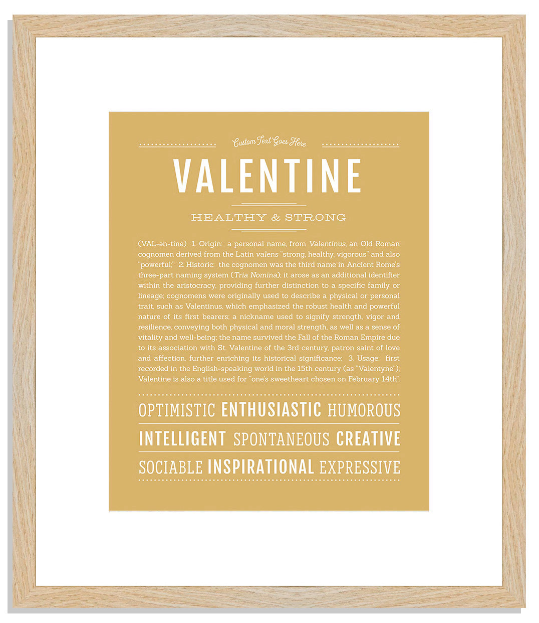 Valentine | Name Art Print