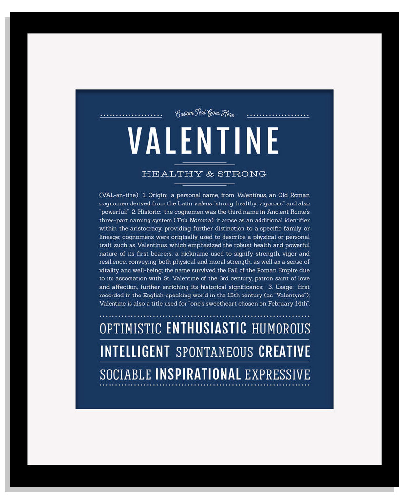 Frame Options | Midnight Blue | Black Frame, Matted