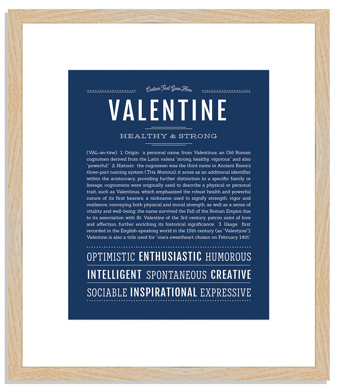 Valentine | Name Art Print