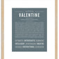 Valentine | Name Art Print