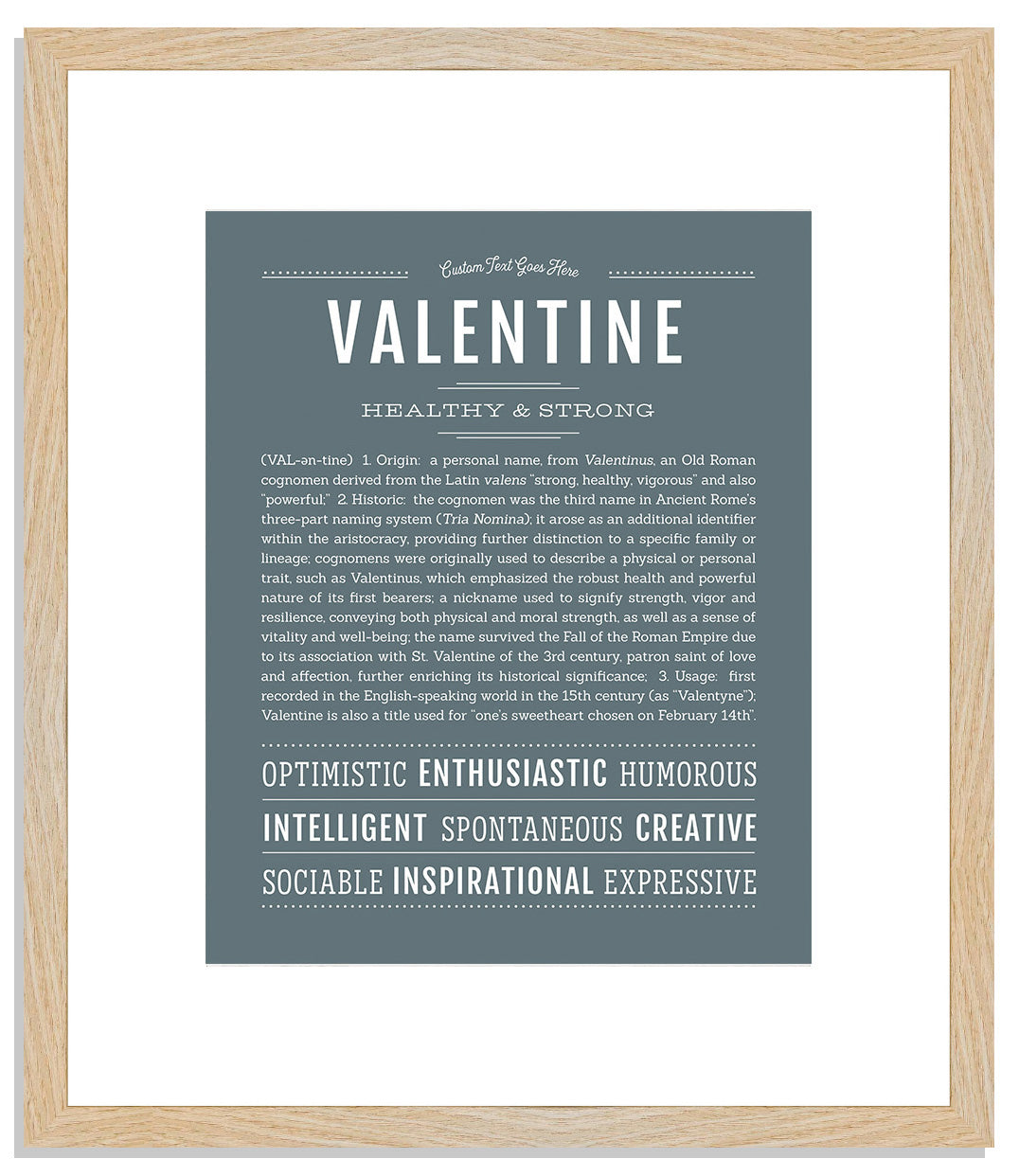 Valentine | Name Art Print