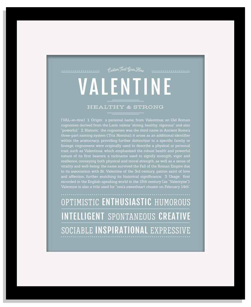 Frame Options | Powder Blue | Black Frame, Matted