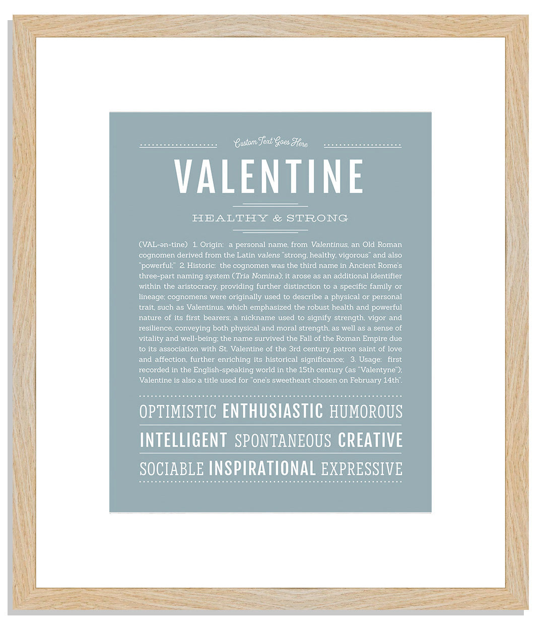 Valentine | Name Art Print