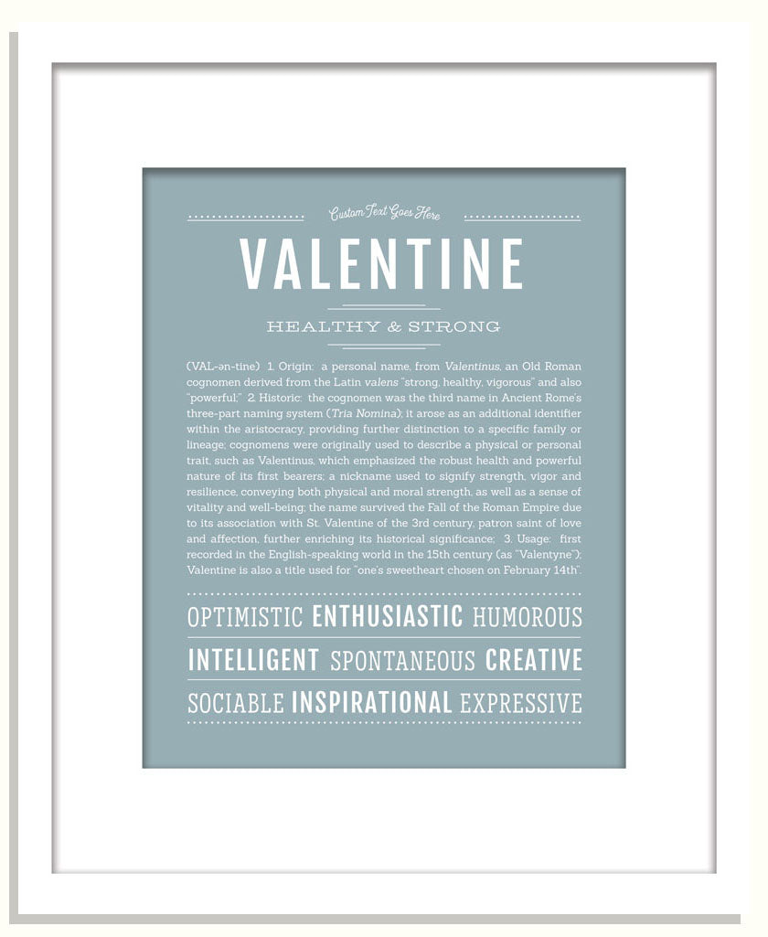Frame Options | Powder Blue | White Frame, Matted