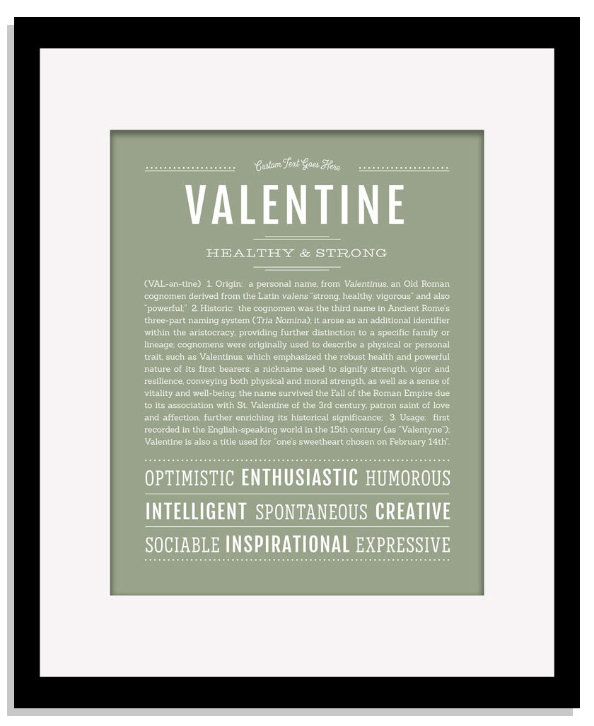 Frame Options | Sage | Black Frame, Matted