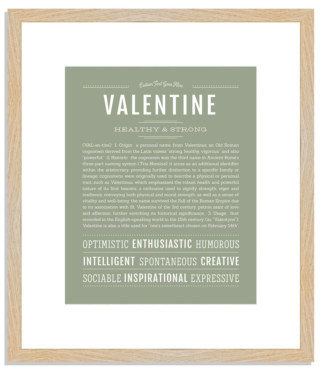 Valentine | Name Art Print