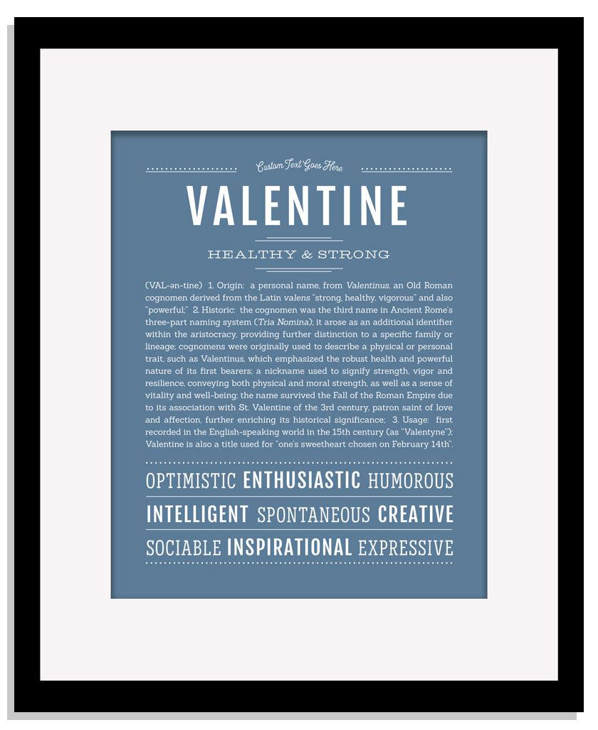 Frame Options | Steele Blue | Black Frame, Matted