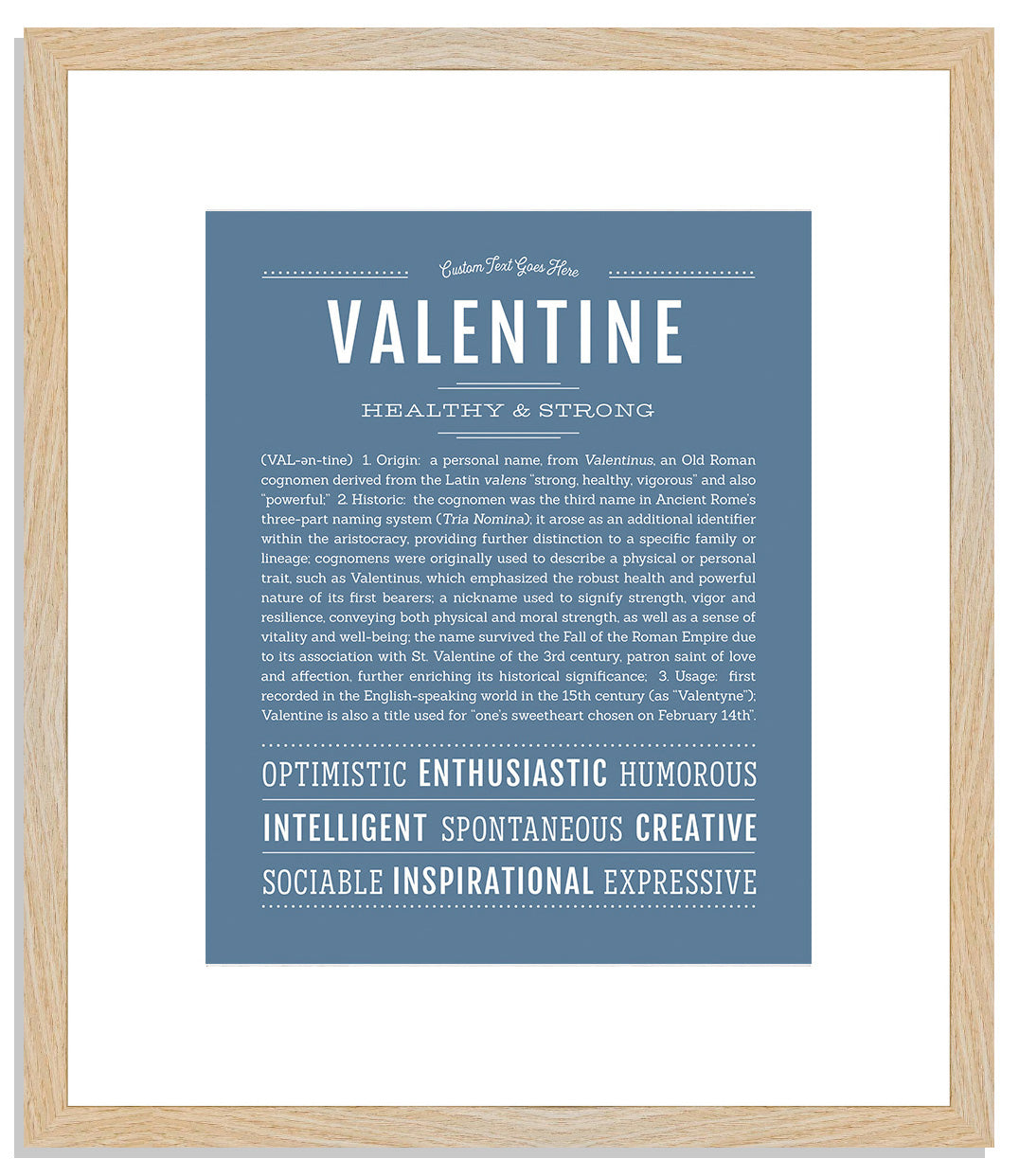 Valentine | Name Art Print