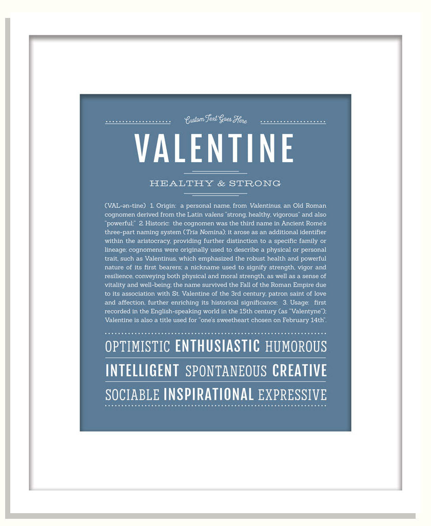 Frame Options | Steele Blue | White Frame, Matted