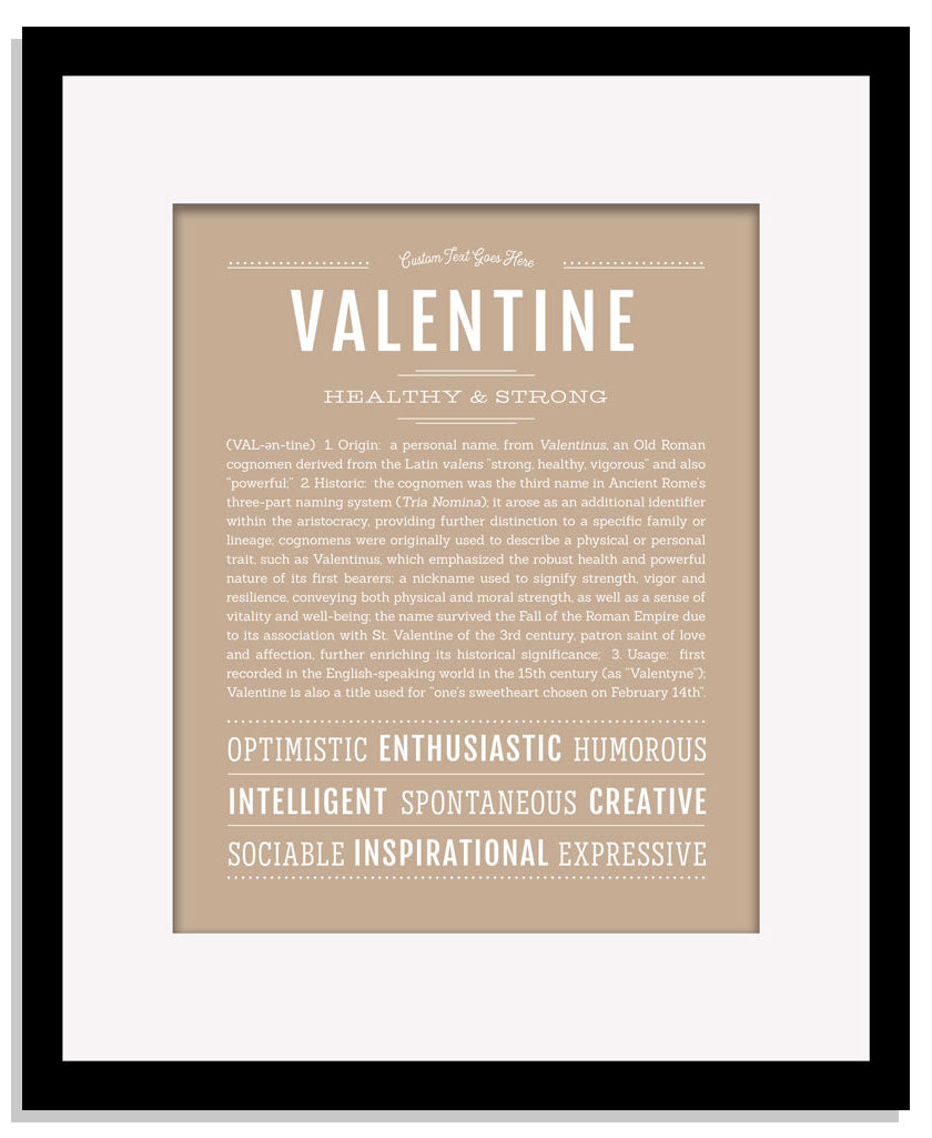 Frame Options | Tan | Black Frame, Matted