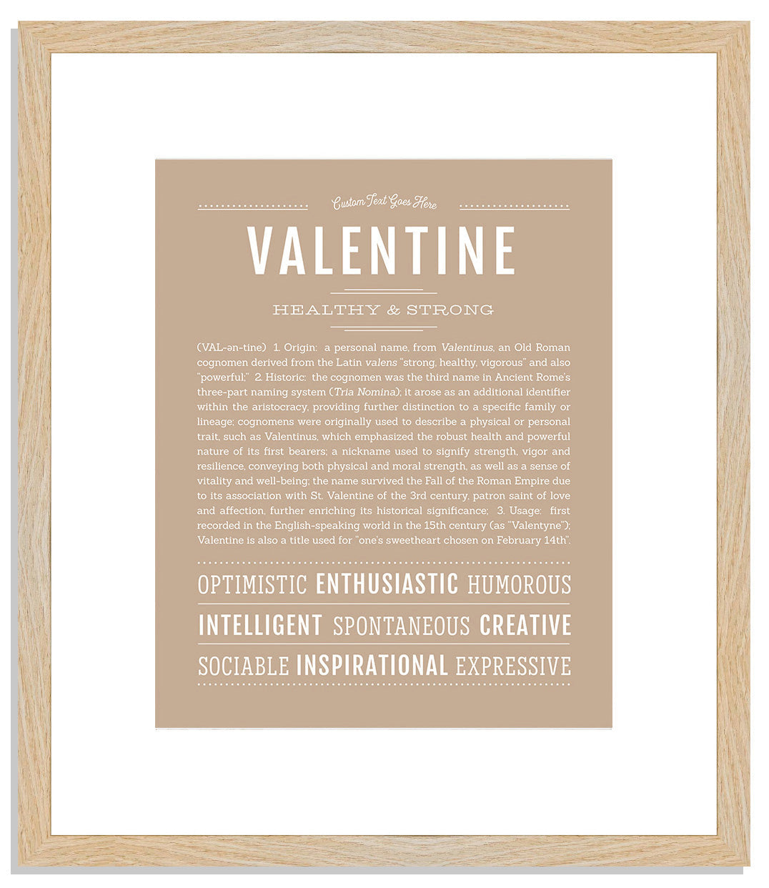 Valentine | Name Art Print