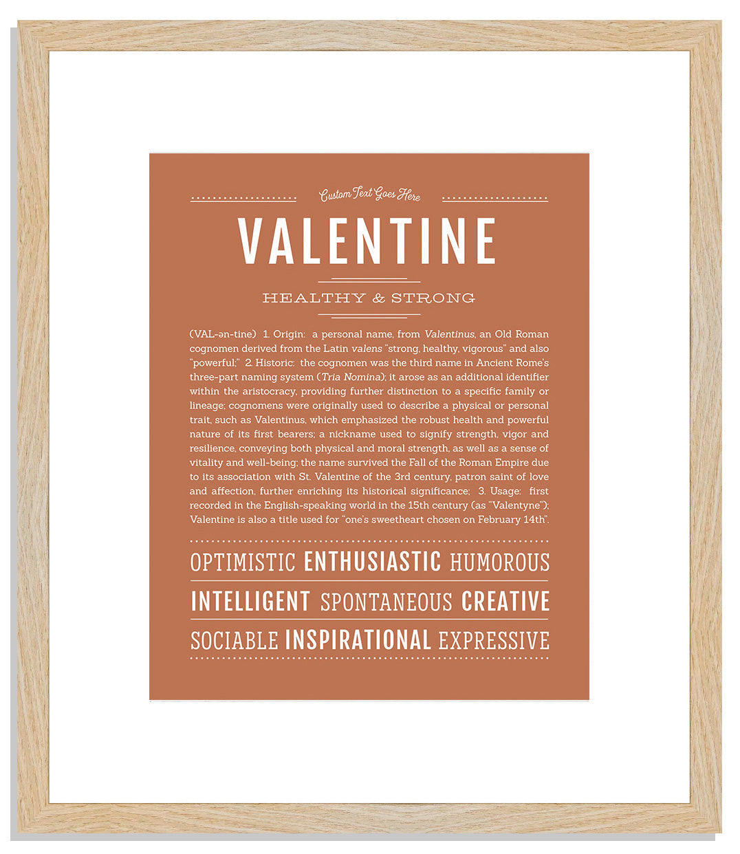 Valentine | Name Art Print