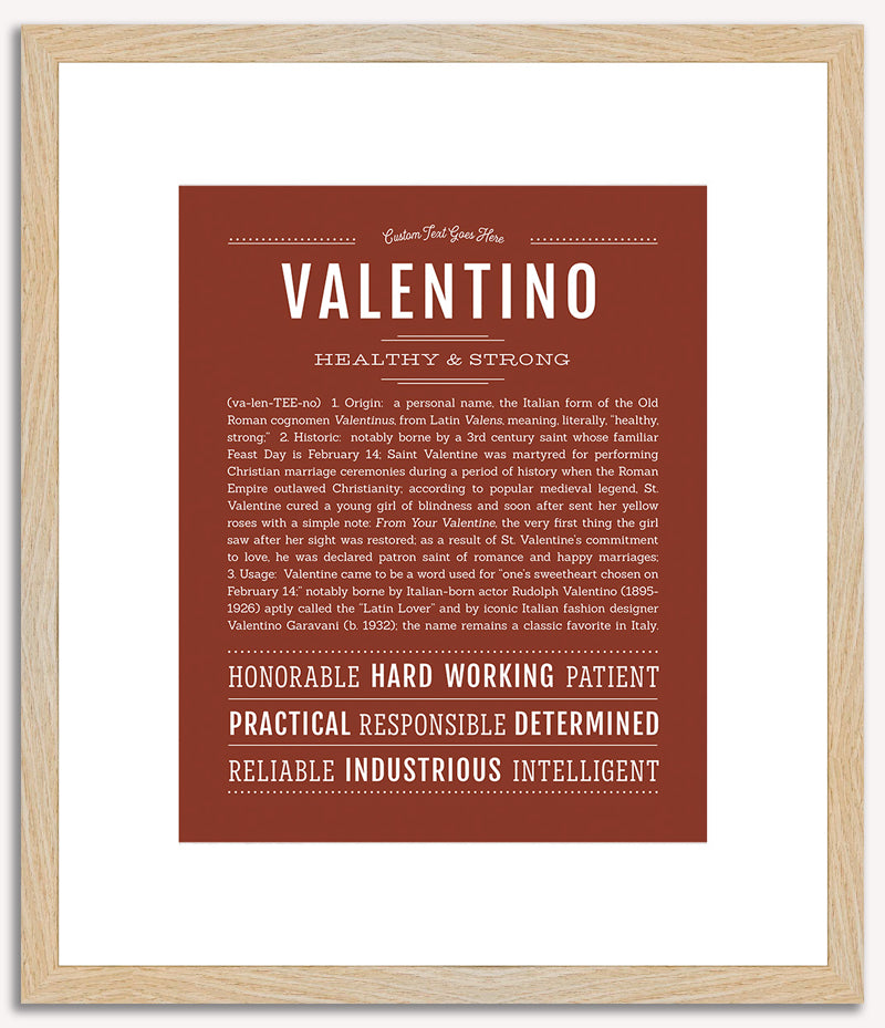 Valentino | Name Art Print