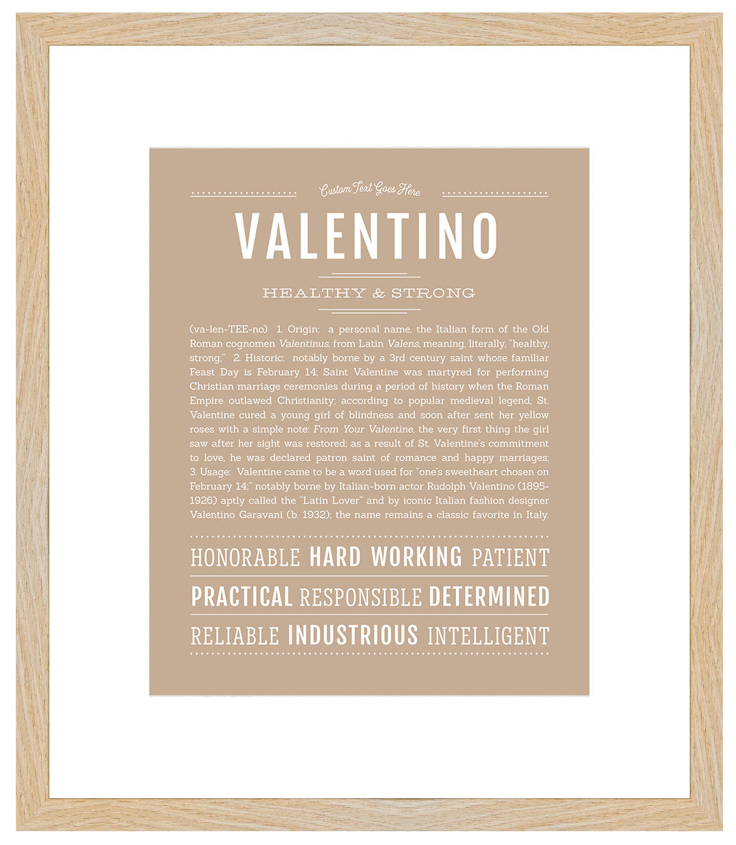 Valentino | Name Art Print