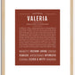 Valeria | Name Art Print