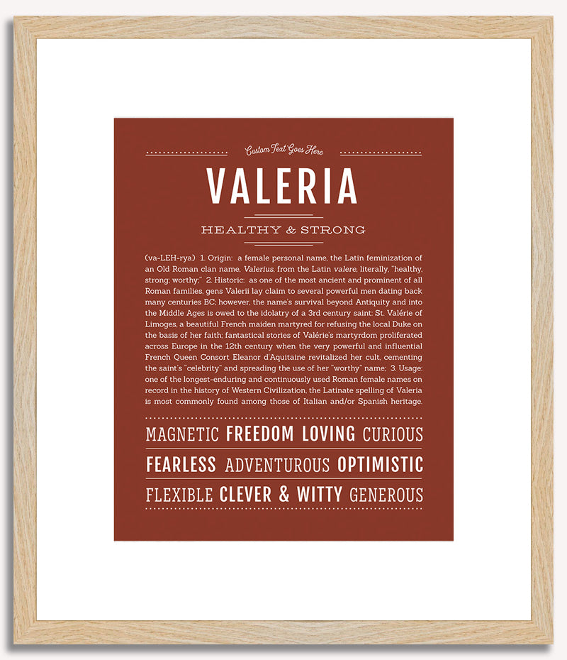 Valeria | Name Art Print